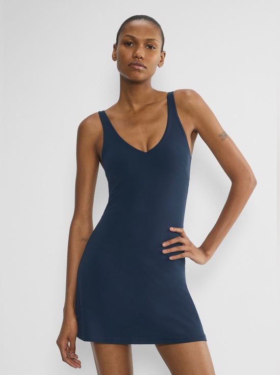 Aritzia Dresses & Skirts - Aritzia Navy V-Neck BUTTER Athletic Tennis Dress